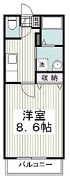 コートピア湘南 1Kの間取図画像