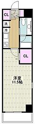 ヴァンクール湘南 1Kの間取図画像