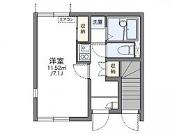 レオネクストカルチェ2 1Kの間取図画像