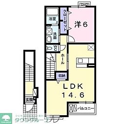 メゾンカルム 1LDKの間取図画像
