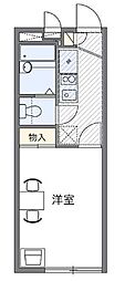 レオパレスサニー2 1Kの間取図画像