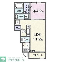 キャンディー・ココ 1LDKの間取図画像