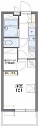 アルカディア北矢名 1Kの間取図画像