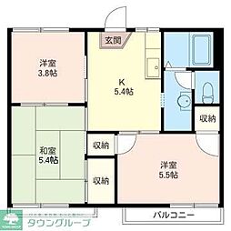 ミルキーウェイ 3Kの間取図画像