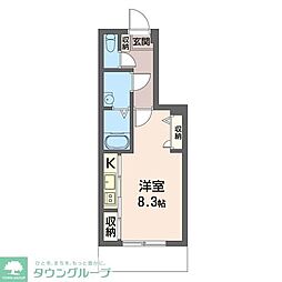 COCOハウス ワンルームの間取図画像