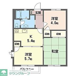 コーポKAZU 3Kの間取図画像