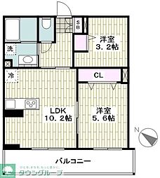 Contrail湘南 2LDKの間取図画像