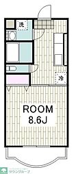 ボンヌ・シャンセ・K 1DKの間取図画像