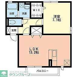 アルカディア 1LDKの間取図画像