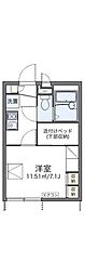 レオパレスストリーム2 1Kの間取図画像