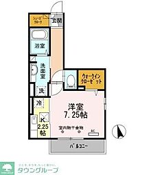 サンライズ柄沢西館 1Kの間取図画像