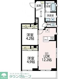 Ristoro.K 2LDKの間取図画像