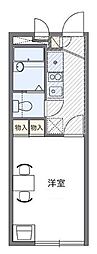 レオパレスAmour2 1Kの間取図画像