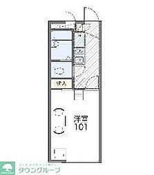 レオパレスマ:メゾン 1Kの間取図画像