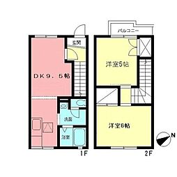ハイネス井上 2DKの間取図画像