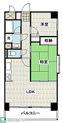 ライオンズプラザ平塚 2LDKの間取図画像