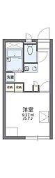 レオパレスモーヴ 1Kの間取図画像