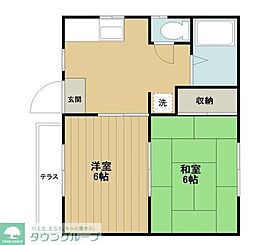 大塚ハイツA 1DKの間取図画像