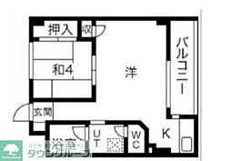 シャロン本厚木 1LDKの間取図画像
