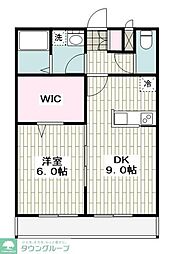 ドゥージェーム 1DKの間取図画像