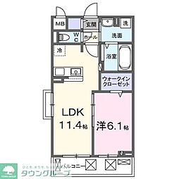 ヴィオラ 1LDKの間取図画像