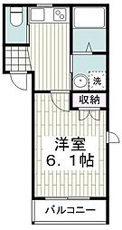 桜メゾン湘南 1Kの間取図画像