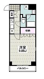 SOUTH・HILL小田原城前 1Kの間取図画像