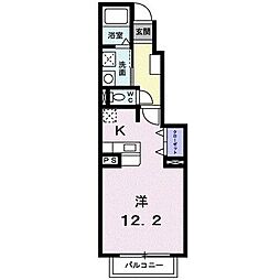 フォンターナ 1Kの間取図画像
