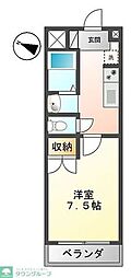 ソレイユ・エス 1Kの間取図画像