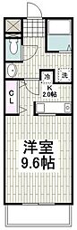 アクアコート 1Kの間取図画像