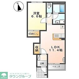プロニティHY 1LDKの間取図画像