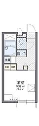 レオパレスクレール若宮3 1Kの間取図画像