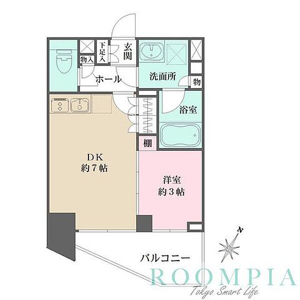 ミュプレ表参道 202｜東京都渋谷区渋谷４丁目(賃貸マンション1DK・2階・26.39㎡)の写真 その2