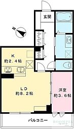 玉南ビル 1階1LDKの間取り