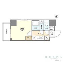 インペリアルフラット武蔵小山 5階1Kの間取り