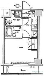 RAGIOSシナガワ 1Kの間取図画像