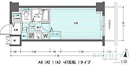 RESIDIA多摩川 1Kの間取図画像