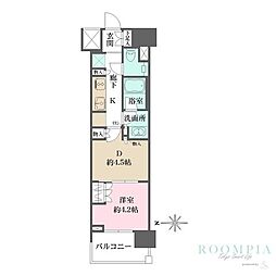 ザ・パークハウスアーバンス渋谷 1DKの間取図画像