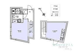 EXAM自由が丘 1LDKの間取図画像