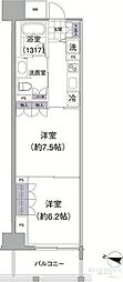 アビティ目黒 2Kの間取図画像