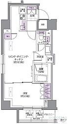 IVYWEST 1LDKの間取図画像
