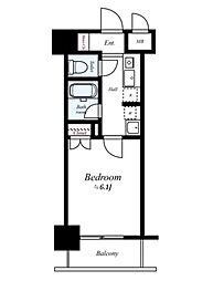 菱和パレス五反田西 1Kの間取図画像
