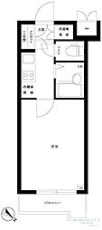 ルーブル恵比寿サウスガーデン 1Kの間取図画像
