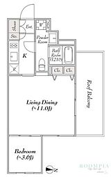 MYRIARESIDENCE南馬込 1LDKの間取図画像