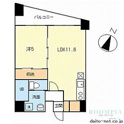 ルナ・クレッシェンテ 1LDKの間取図画像