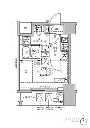 RELUXIA品川西大井 1Kの間取図画像