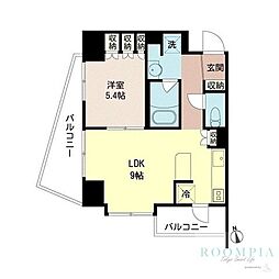 エコロジー大井町レジデンス 1LDKの間取図画像