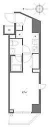 プレミアムCUBE大岡山 1Kの間取図画像