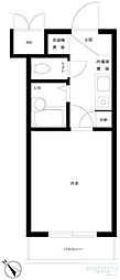 ルーブル西五反田 1Kの間取図画像