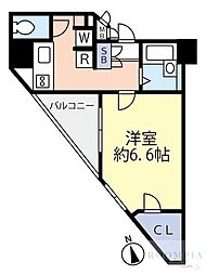 グランヴァン戸越銀座 1Kの間取図画像